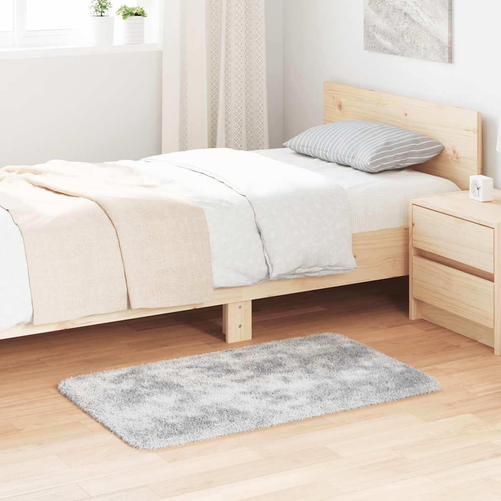 Vidaxx Hochflorteppich Navarra 60x100 cm Polyester Silbergrau