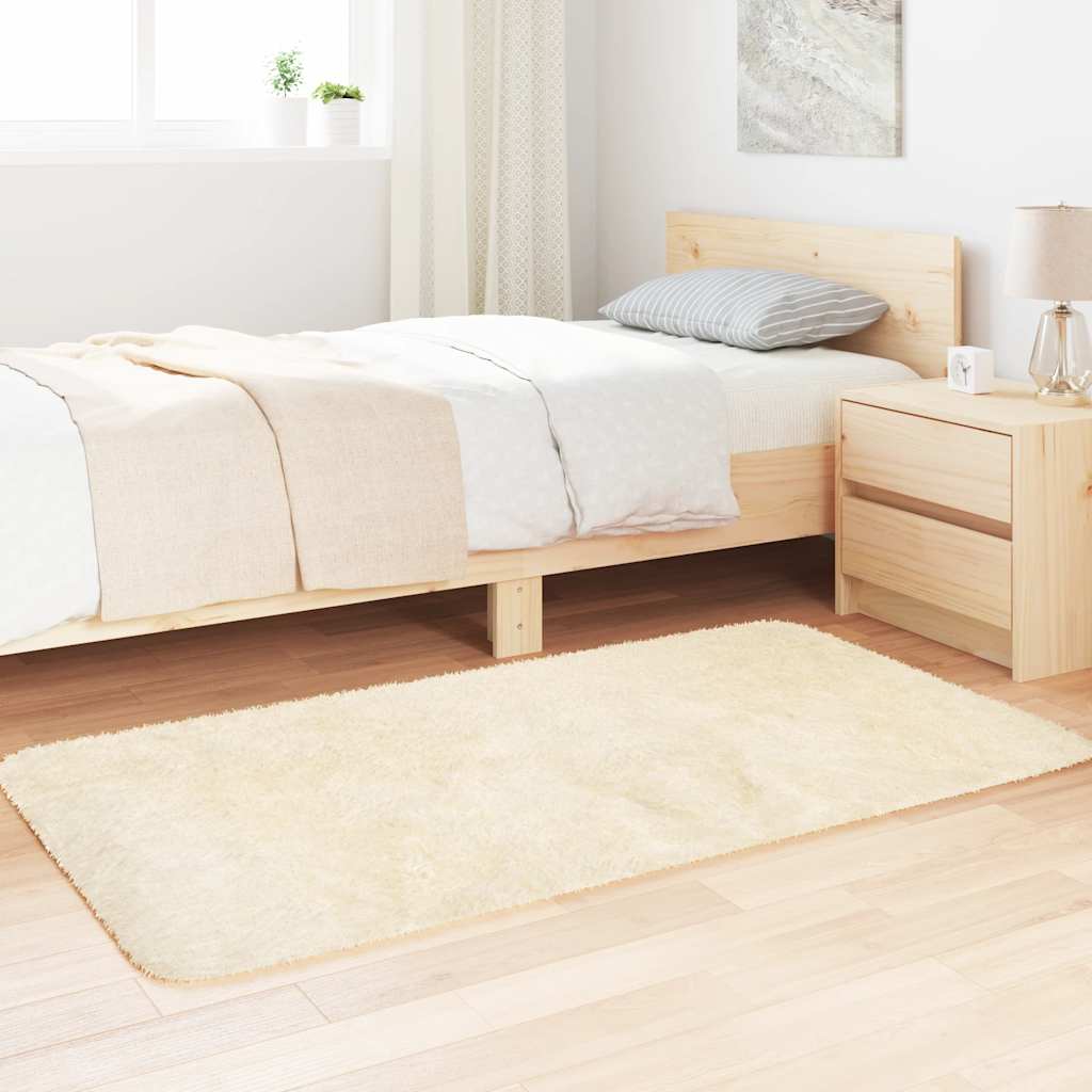 Vidaxx Hochflorteppich Navarra 80x150 cm Polyester cremefarben