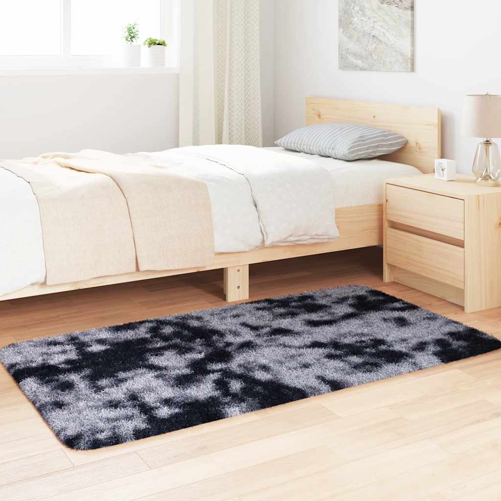 Vidaxx Hochflorteppich Navarra 80x150 cm Polyester dunkelgrau