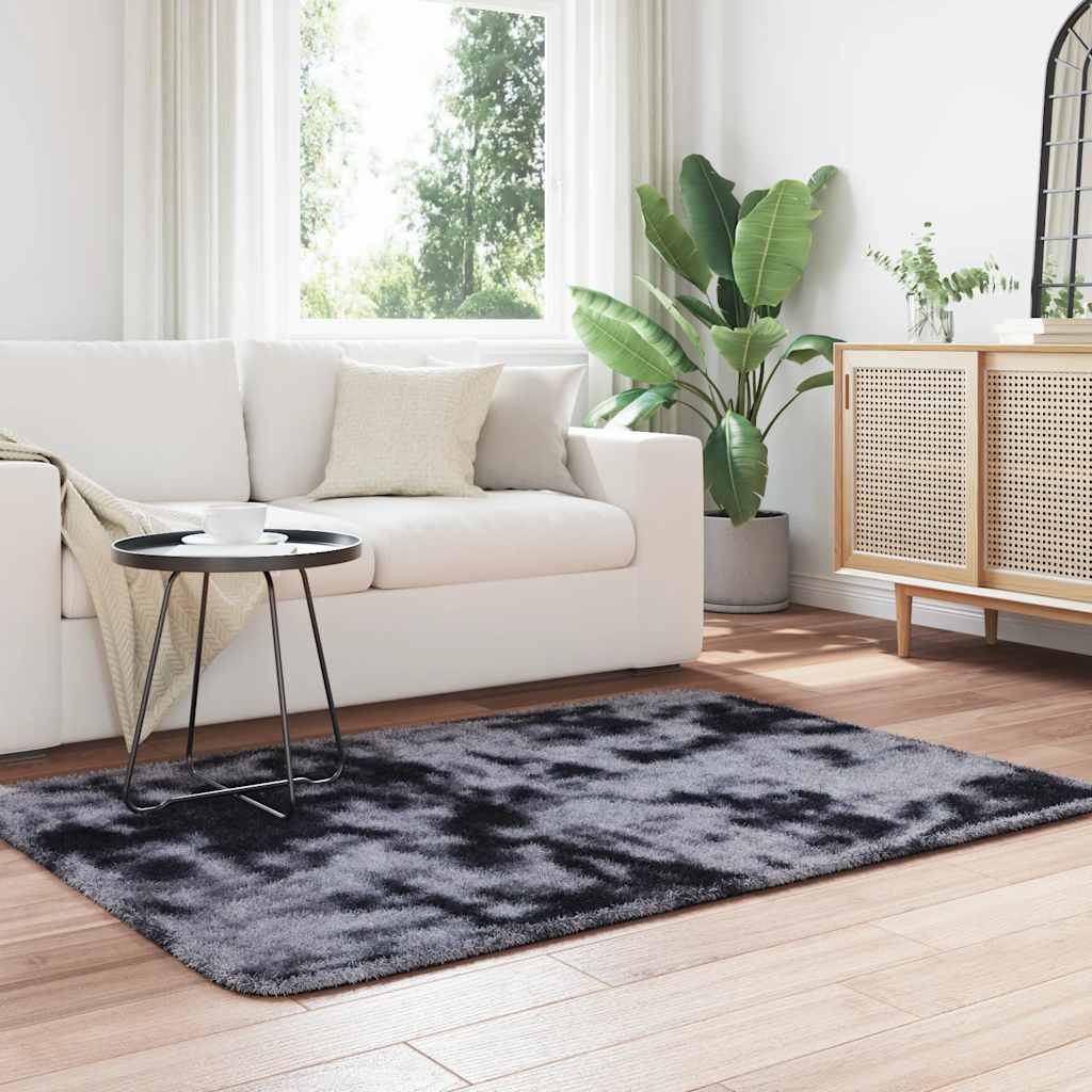 Vidaxx Hochflorteppich Navarra 120x170 cm Polyester dunkelgrau