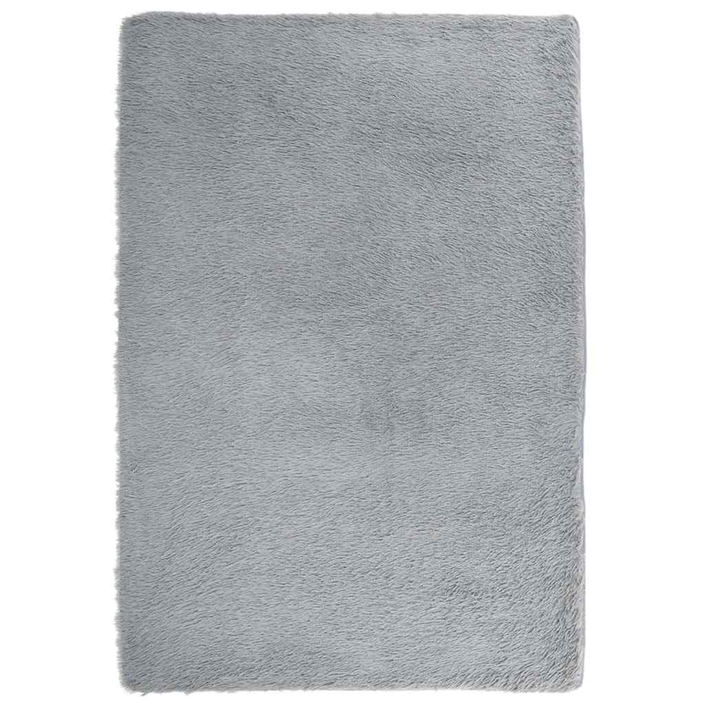 Vidaxx Hochflorteppich Navarra 120x170 cm Polyester hellgrau