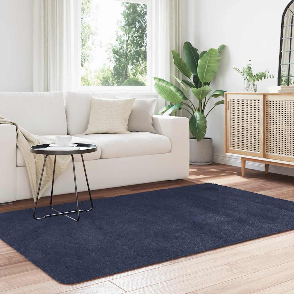 Vidaxx Hochflorteppich Navarra 130x200 cm Polyester Marineblau