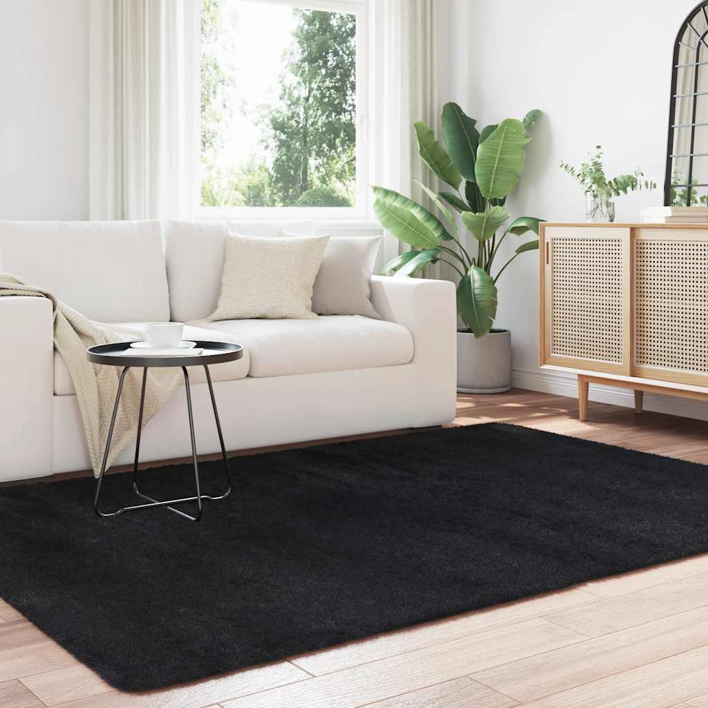 Vidaxx Hochflorteppich Navarra 160x230 cm Polyester schwarz