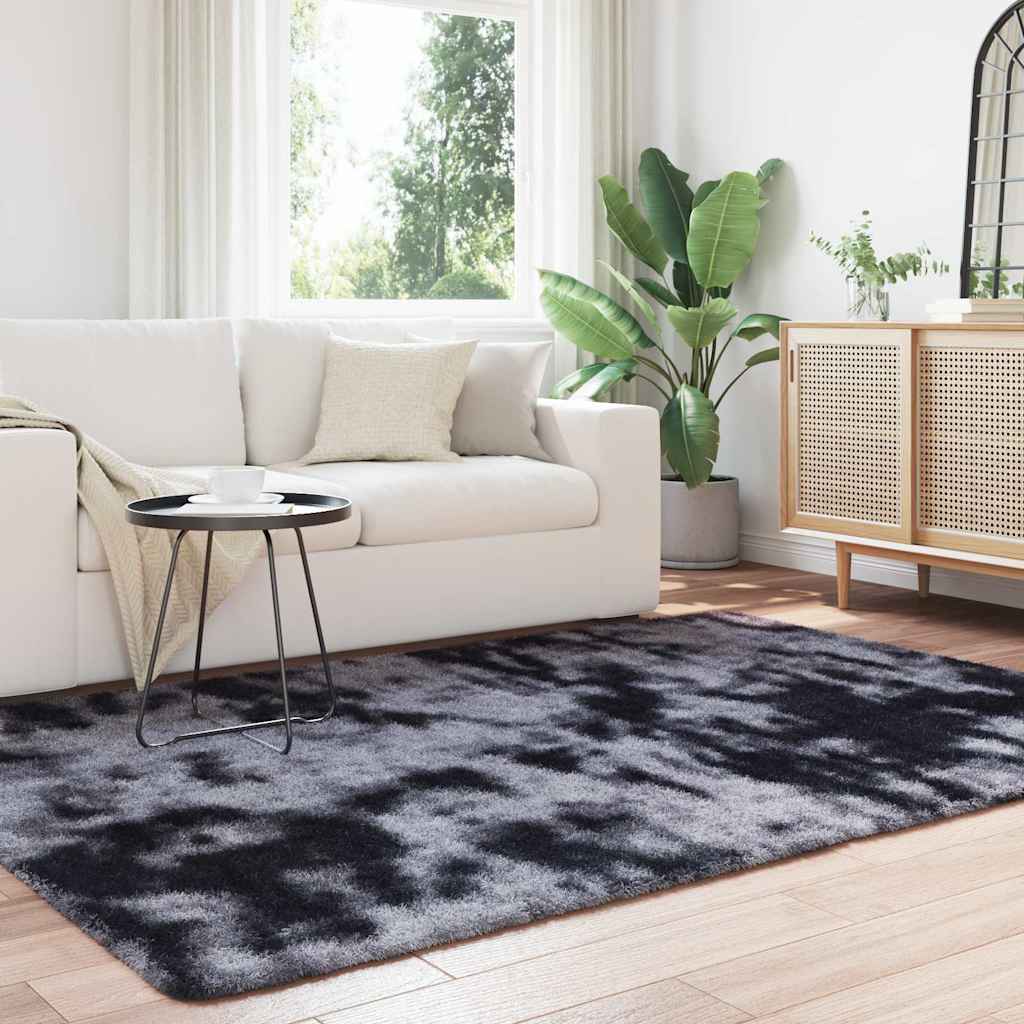 Vidaxx Hochflorteppich Navarra 160x230 cm Polyester dunkelgrau