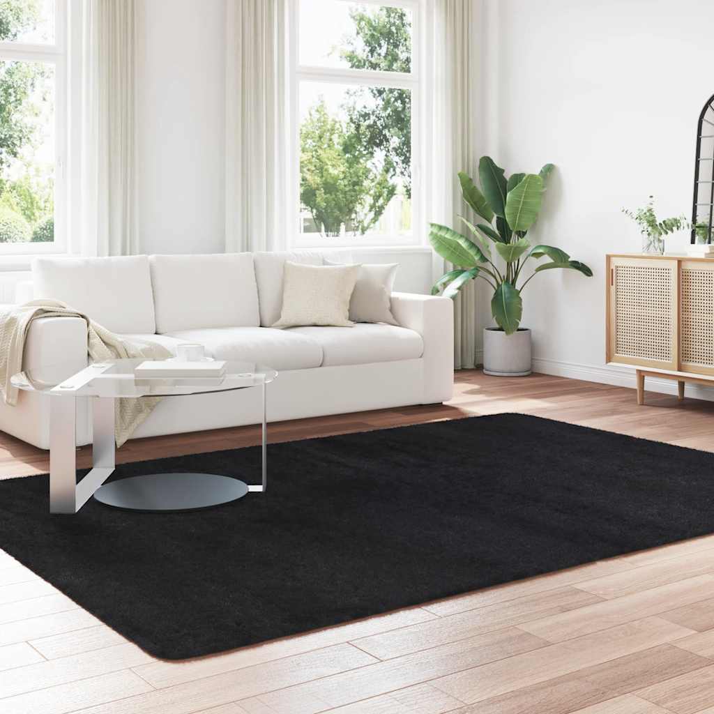 Vidaxx Hochflorteppich Navarra 200x290 cm Polyester schwarz