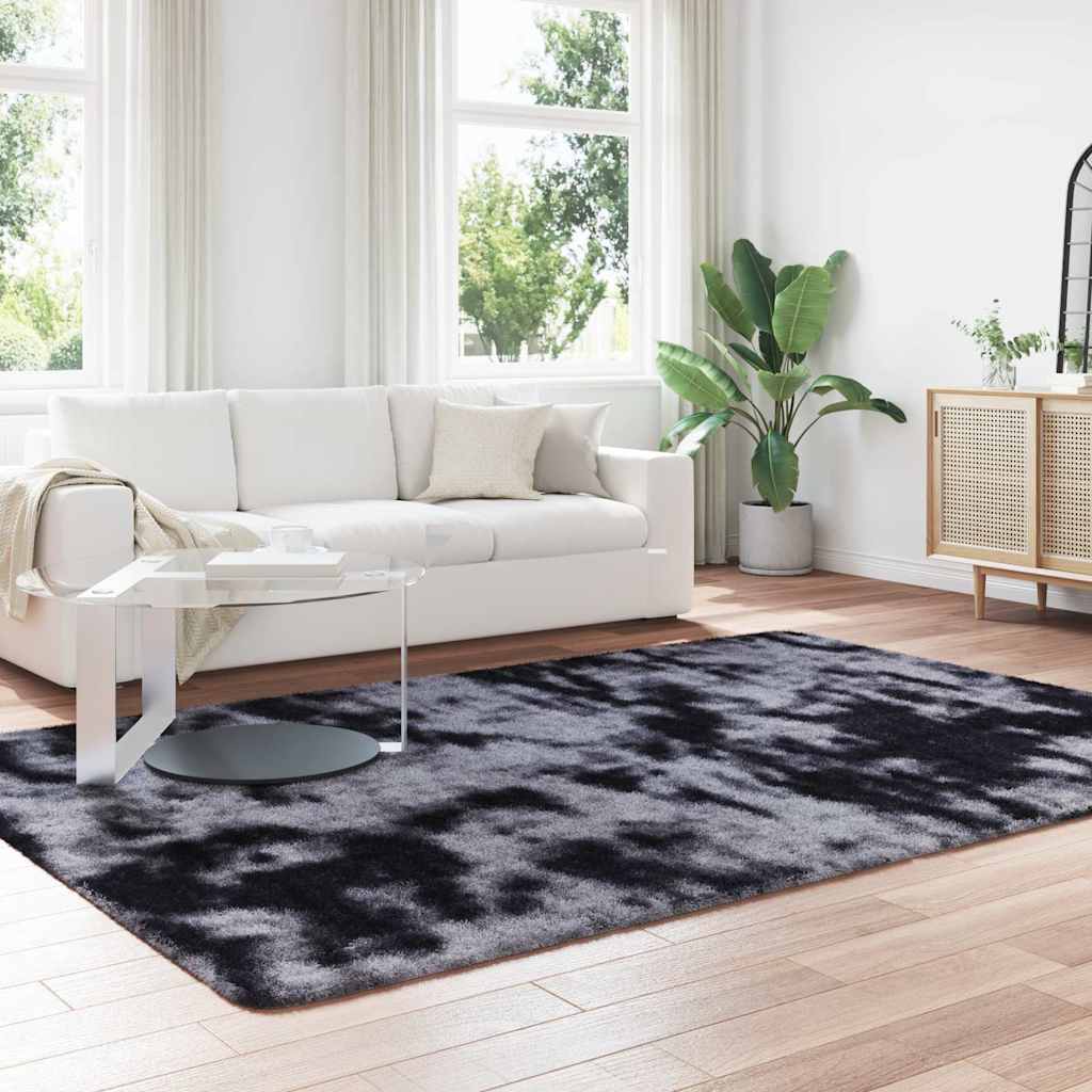 Vidaxx Hochflorteppich Navarra 200x290 cm Polyester dunkelgrau