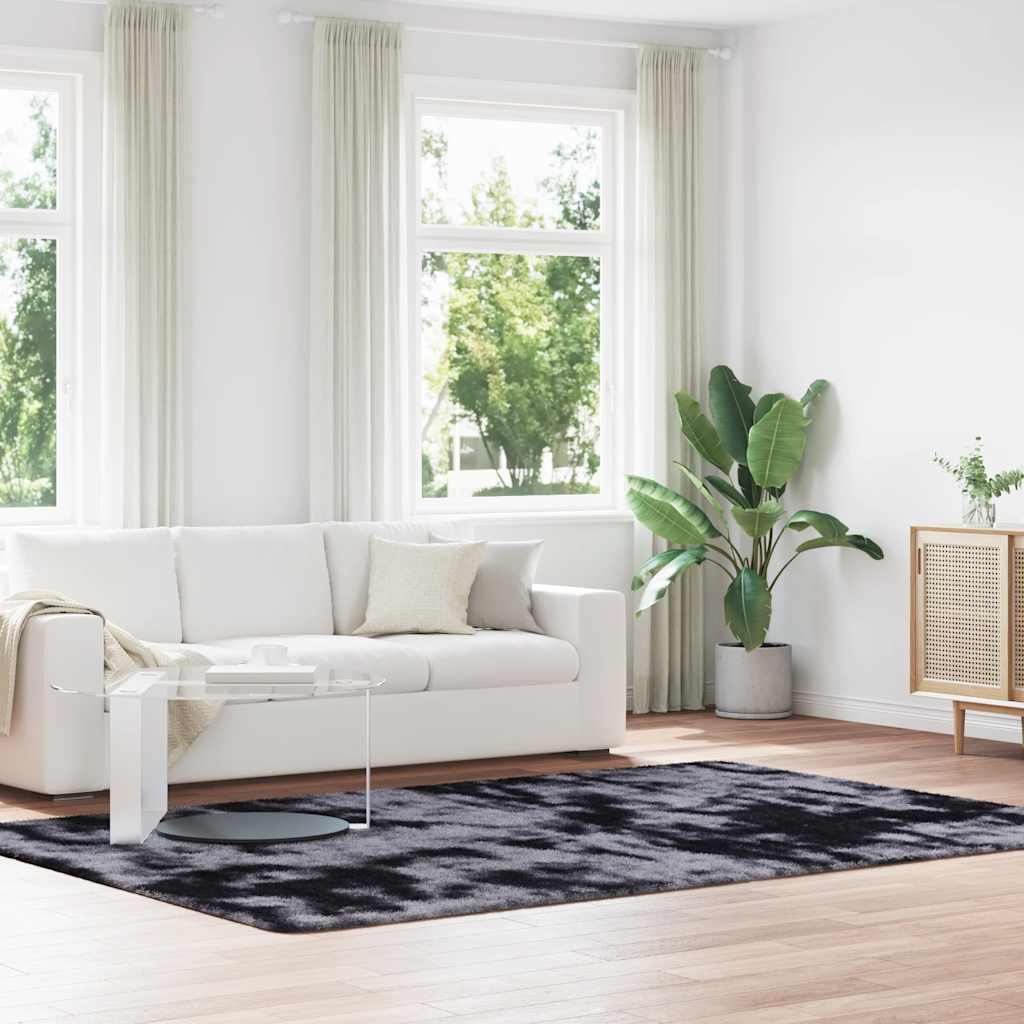 Vidaxx Hochflorteppich Navarra 200x290 cm Polyester dunkelgrau