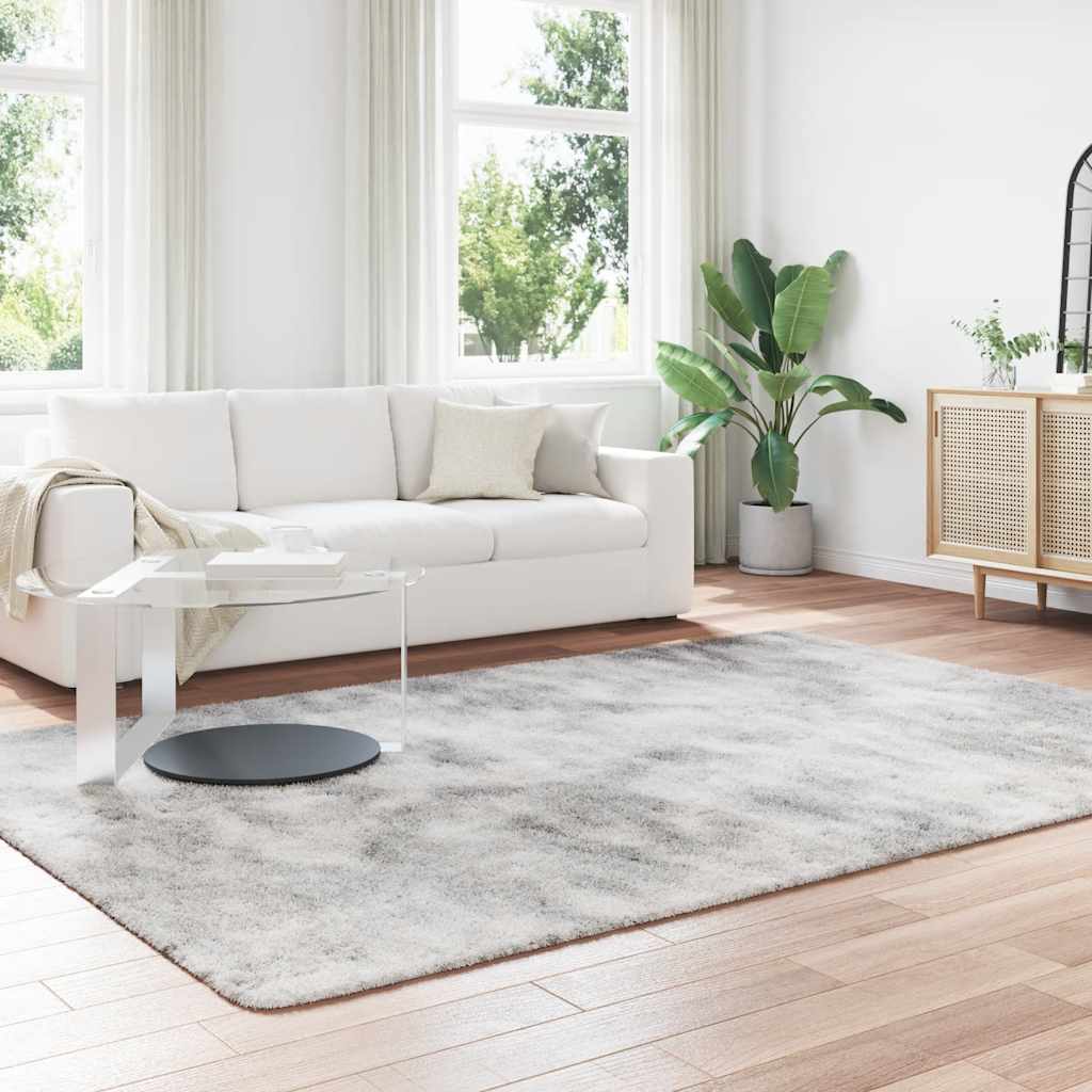 Vidaxx Hochflorteppich Navarra 200x290 cm Polyester Silbergrau