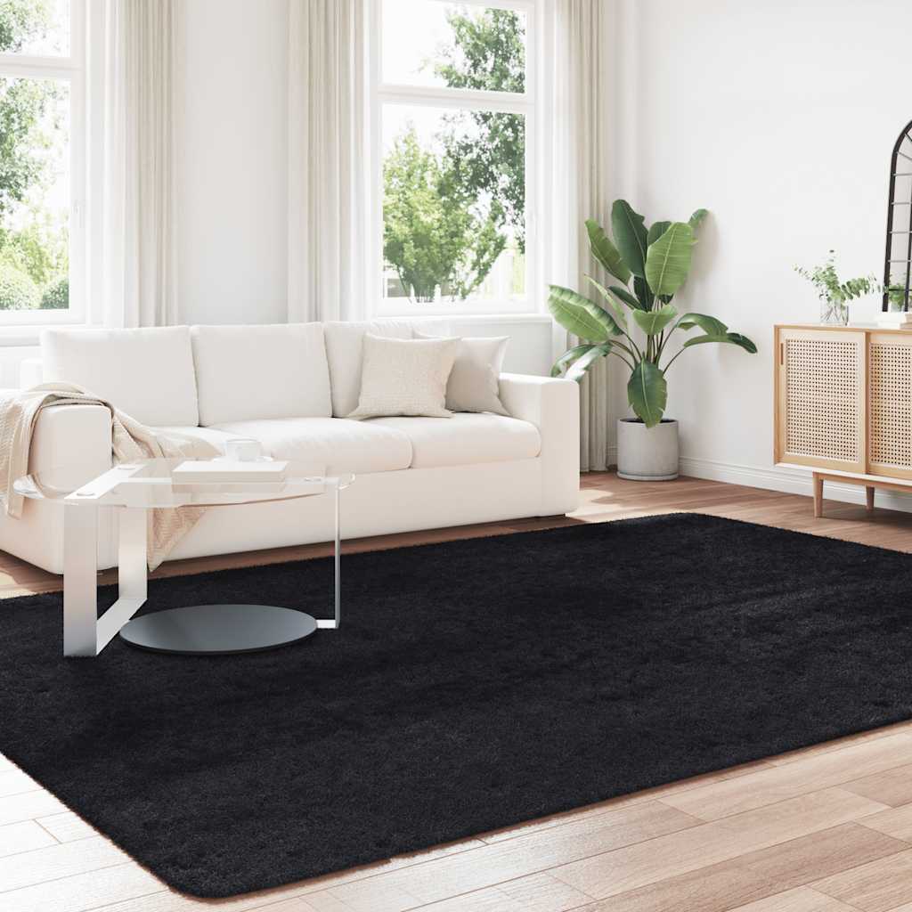Vidaxx Hochflorteppich Navarra 240x340 cm Polyester schwarz