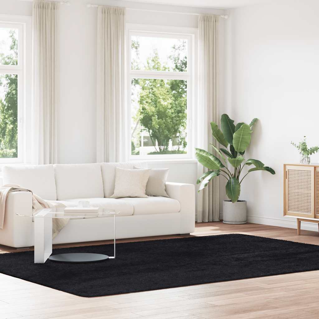 Vidaxx Hochflorteppich Navarra 240x340 cm Polyester schwarz