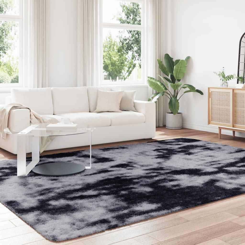 Vidaxx Hochflorteppich Navarra 240x340 cm Polyester dunkelgrau