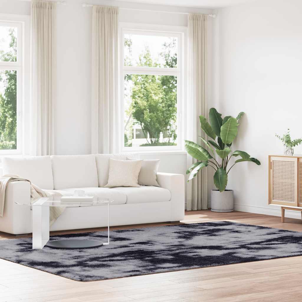 Vidaxx Hochflorteppich Navarra 240x340 cm Polyester dunkelgrau