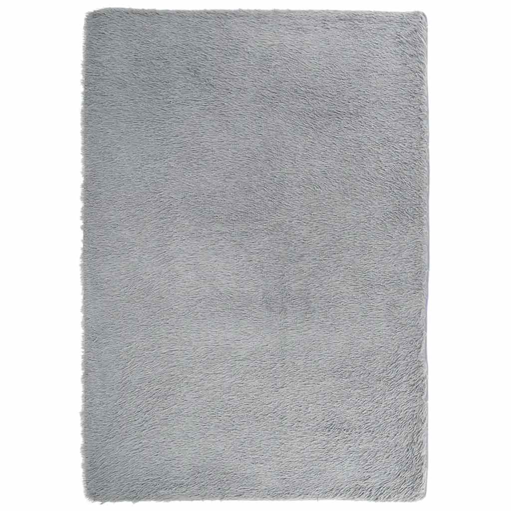 Vidaxx Hochflorteppich Navarra 240x340 cm Polyester hellgrau