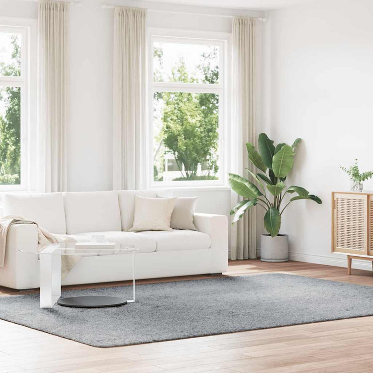 Vidaxx Hochflorteppich Navarra 240x340 cm Polyester hellgrau