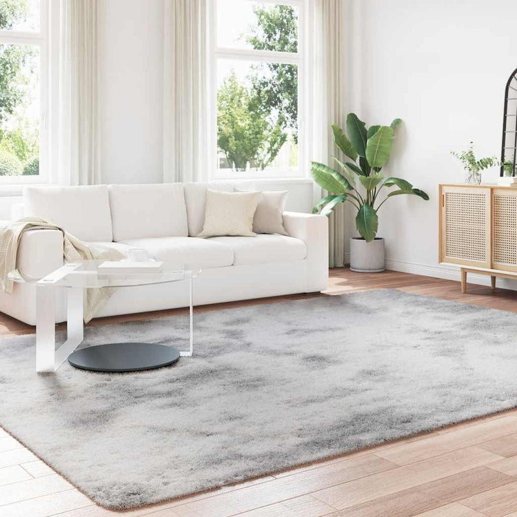 Vidaxx Hochflorteppich Navarra 240x340 cm Polyester Silbergrau