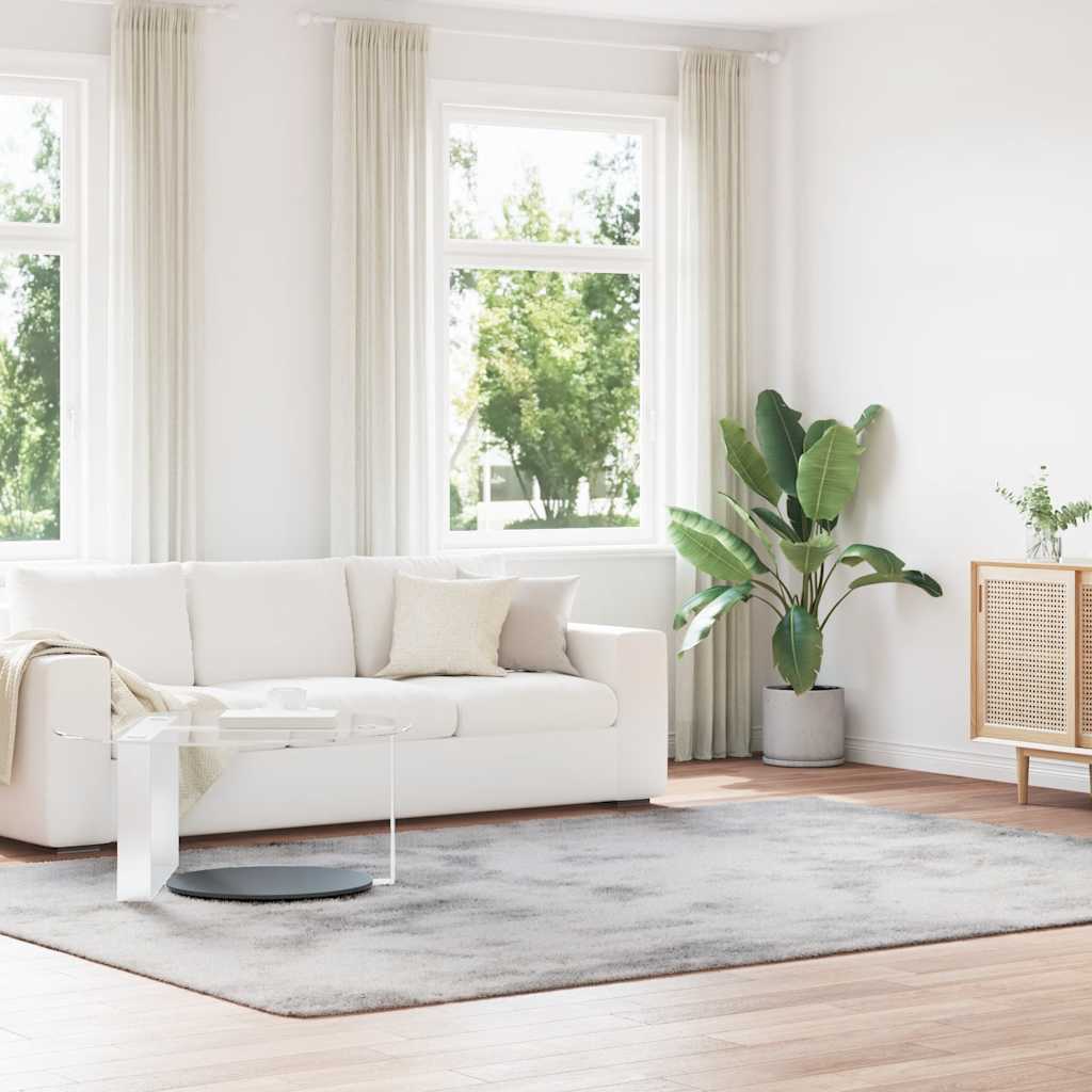 Vidaxx Hochflorteppich Navarra 240x340 cm Polyester Silbergrau
