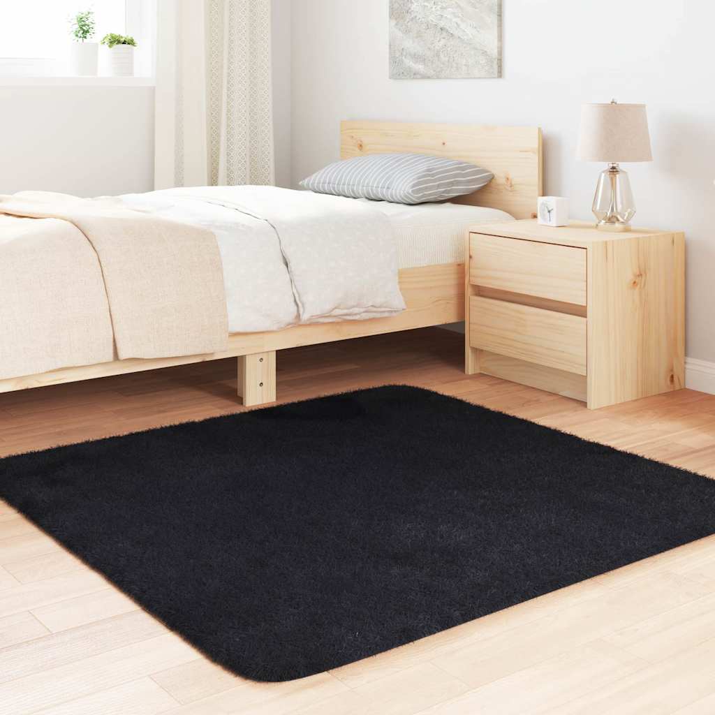 Vidaxx Hochflorteppich Navarra 120x120 cm Polyester schwarz