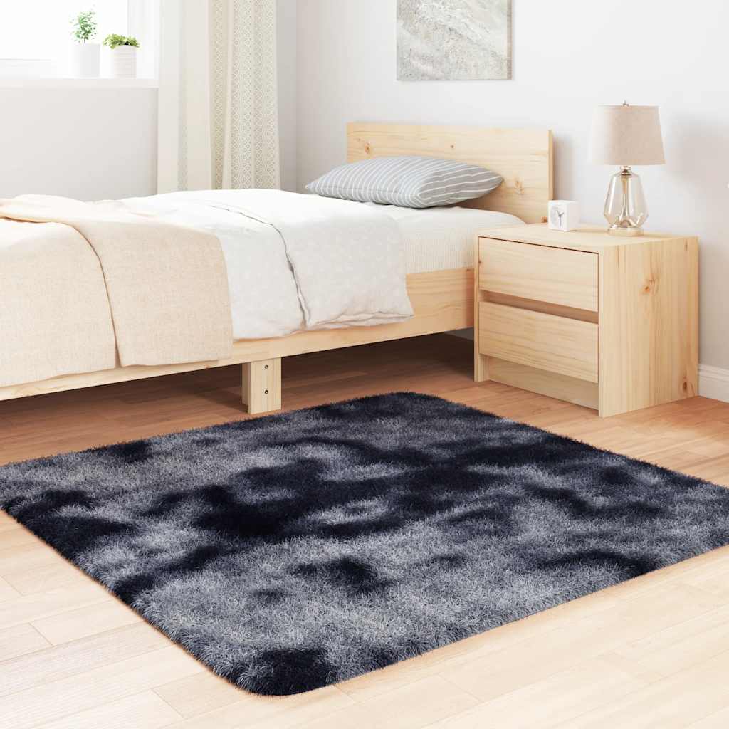 Vidaxx Hochflorteppich Navarra 120x120 cm Polyester dunkelgrau