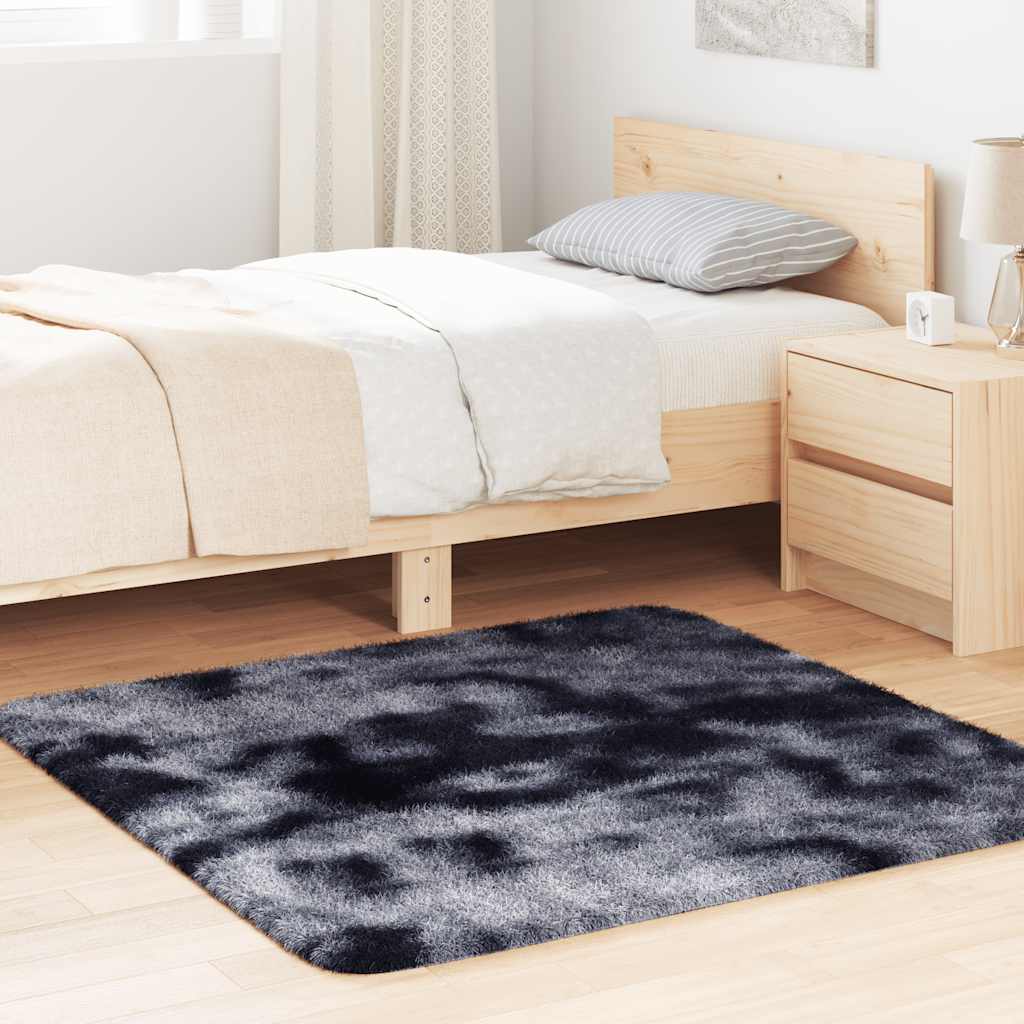 Vidaxx Hochflorteppich Navarra 120x120 cm Polyester dunkelgrau