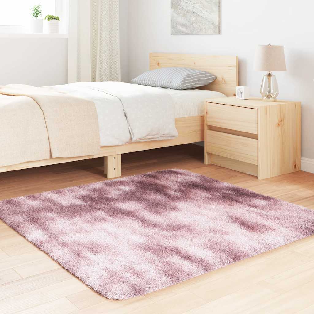 Vidaxx Hochflorteppich Navarra 120x120 cm Polyester Altrosa