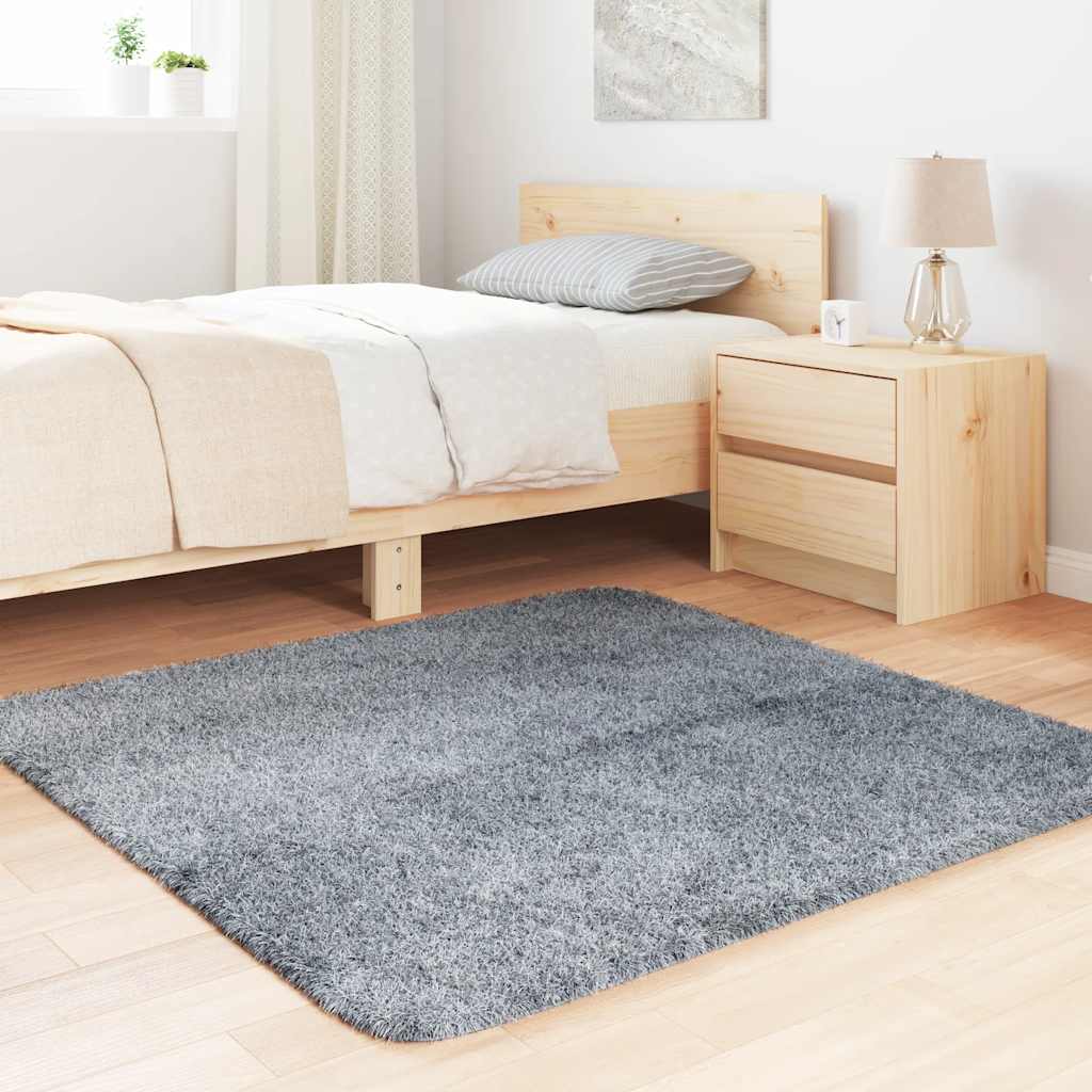 Vidaxx Hochflorteppich Navarra 120x120 cm Polyester hellgrau