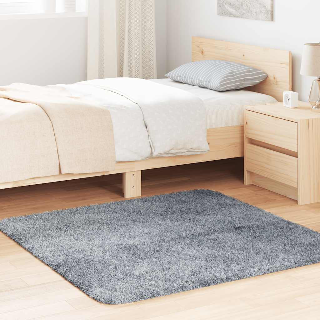 Vidaxx Hochflorteppich Navarra 120x120 cm Polyester hellgrau