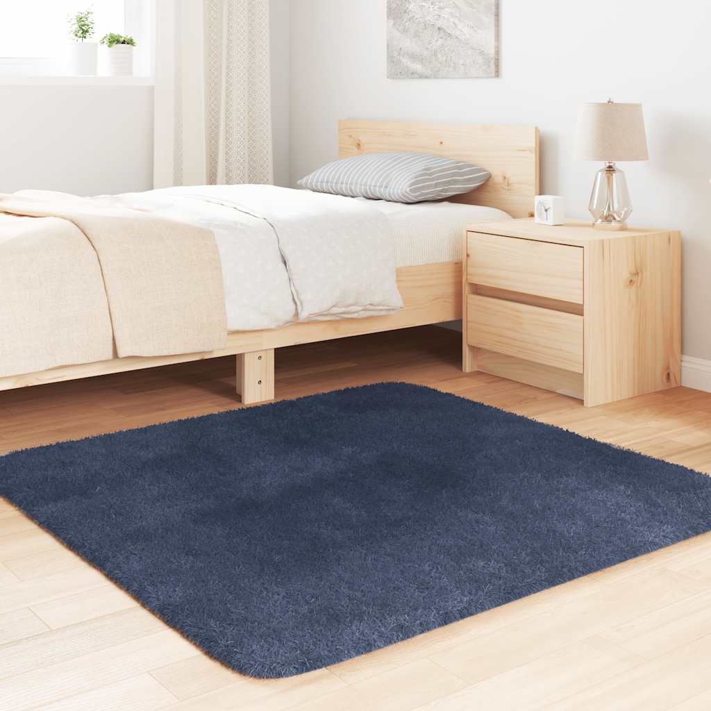 Vidaxx Hochflorteppich Navarra 120x120 cm Polyester Marineblau
