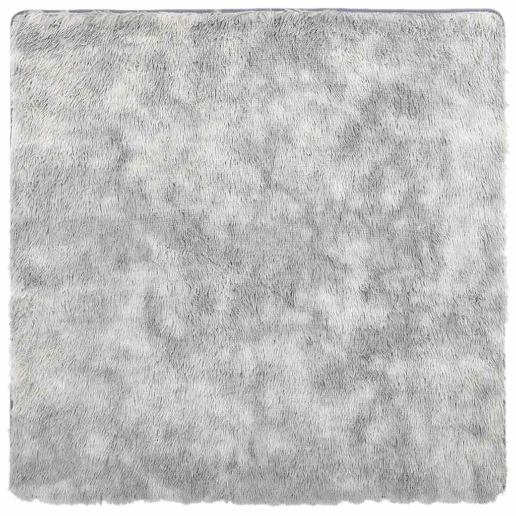 Vidaxx Hochflorteppich Navarra 120x120 cm Polyester Silbergrau