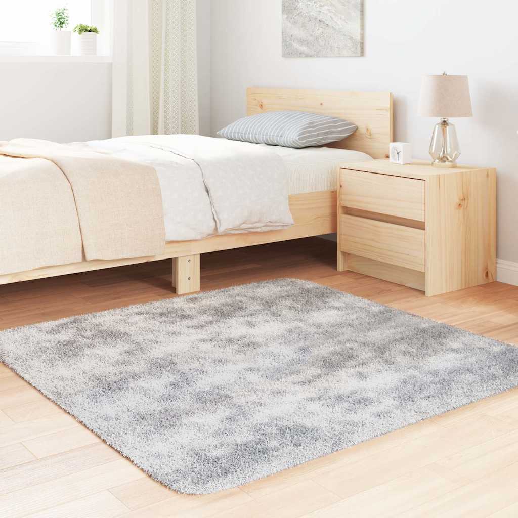 Vidaxx Hochflorteppich Navarra 120x120 cm Polyester Silbergrau