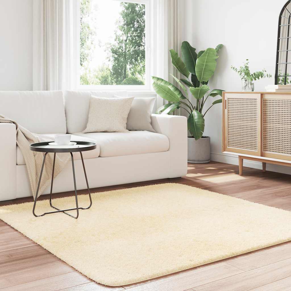 Vidaxx Hochflorteppich Navarra 160x160 cm Polyester cremefarben