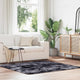 Vidaxx Hochflorteppich Navarra 160x160 cm Polyester dunkelgrau