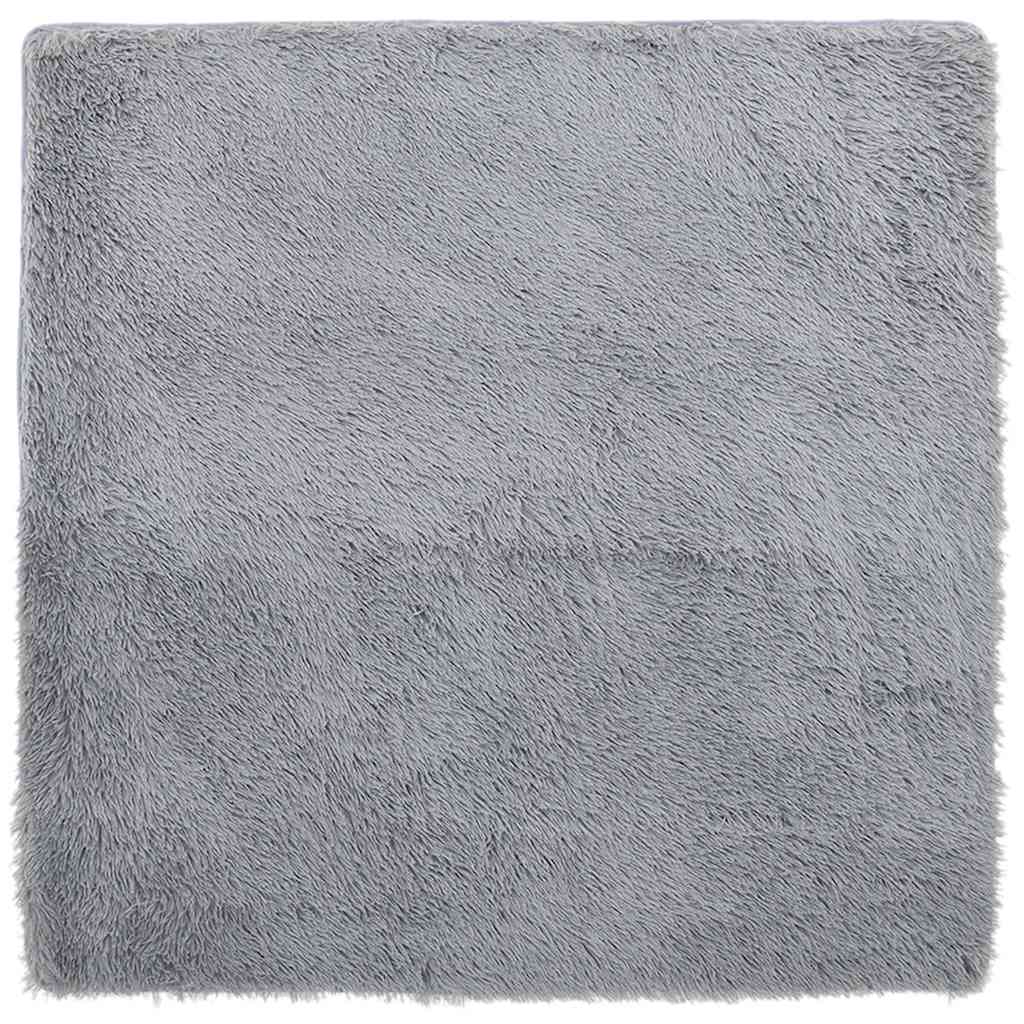 Vidaxx Hochflorteppich Navarra 160x160 cm Polyester hellgrau