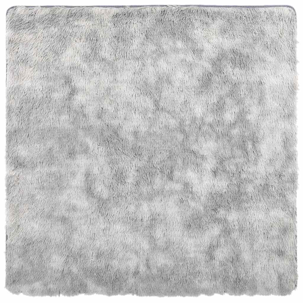 Vidaxx Hochflorteppich Navarra 160x160 cm Polyester Silbergrau