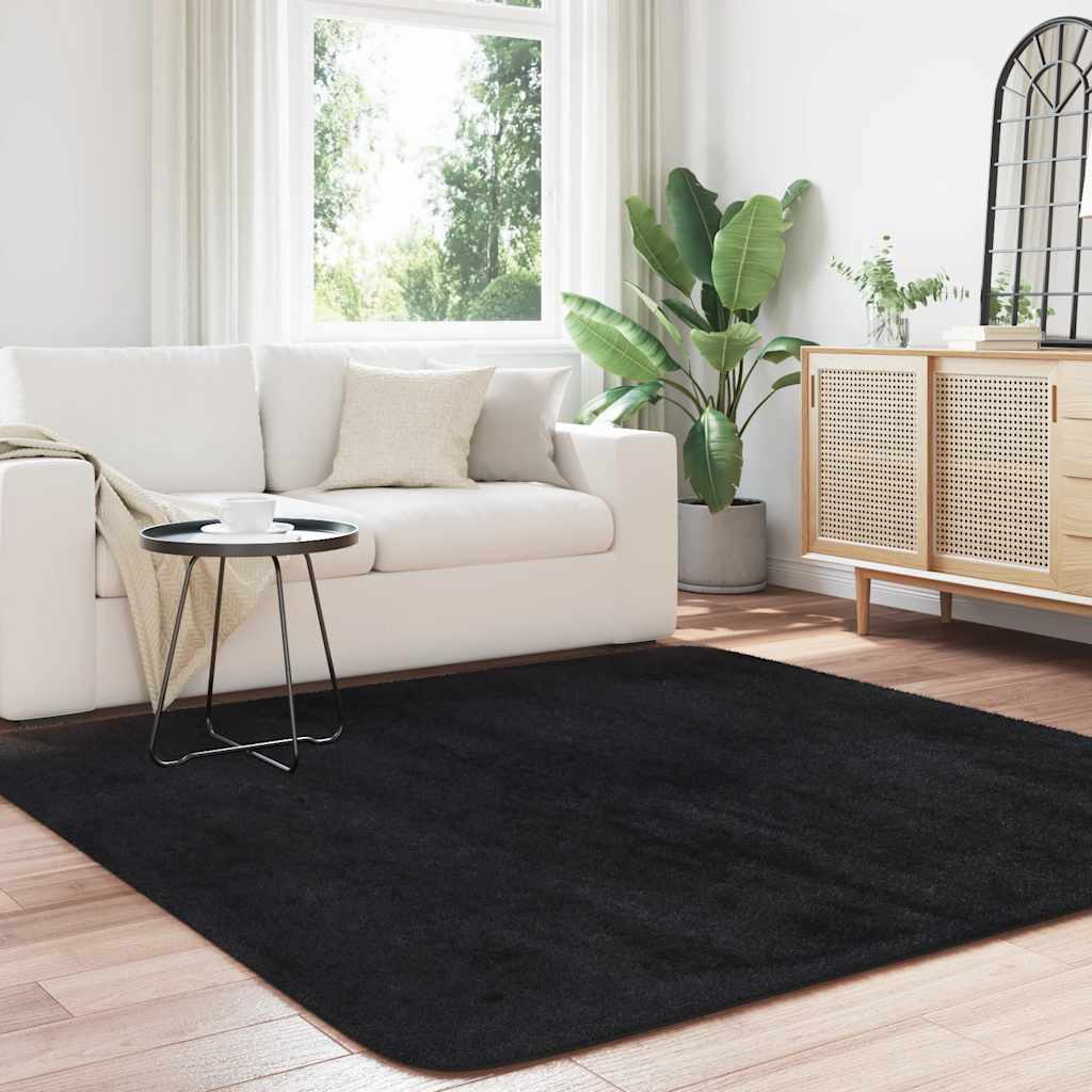 Vidaxx Hochflorteppich Navarra 200x200 cm Polyester schwarz