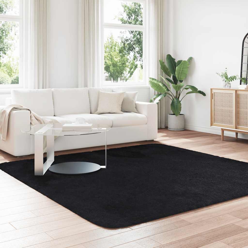 Vidaxx Hochflorteppich Navarra 240x240 cm Polyester schwarz