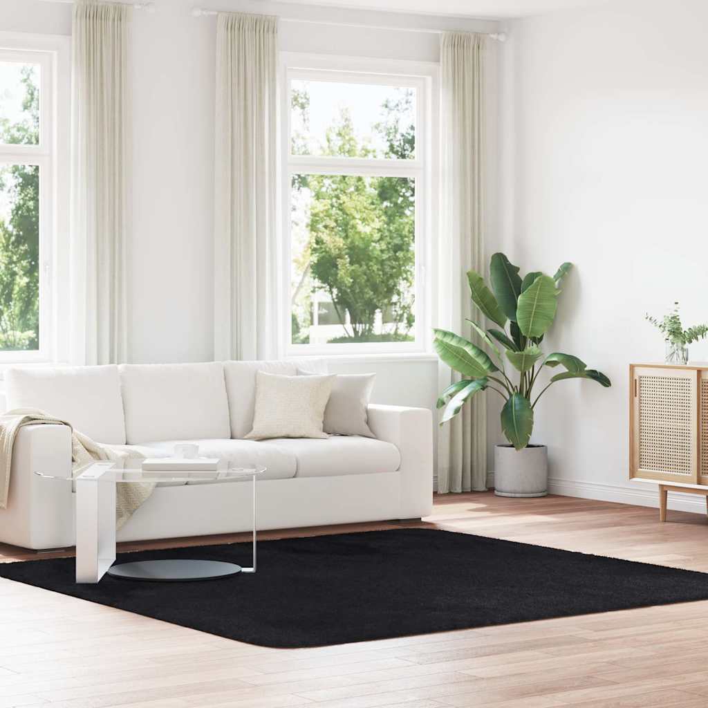 Vidaxx Hochflorteppich Navarra 240x240 cm Polyester schwarz