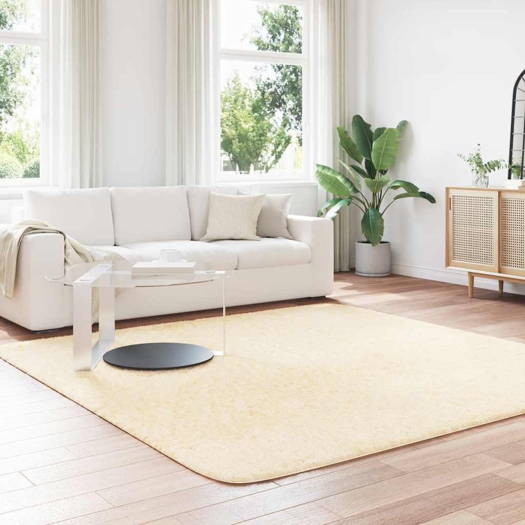 Vidaxx Hochflorteppich Navarra 240x240 cm Polyester cremefarben