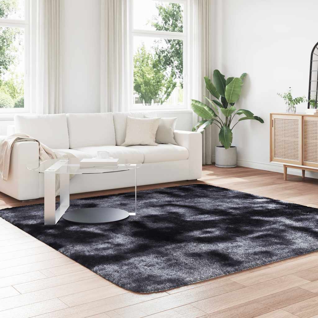 Vidaxx Hochflorteppich Navarra 240x240 cm Polyester dunkelgrau