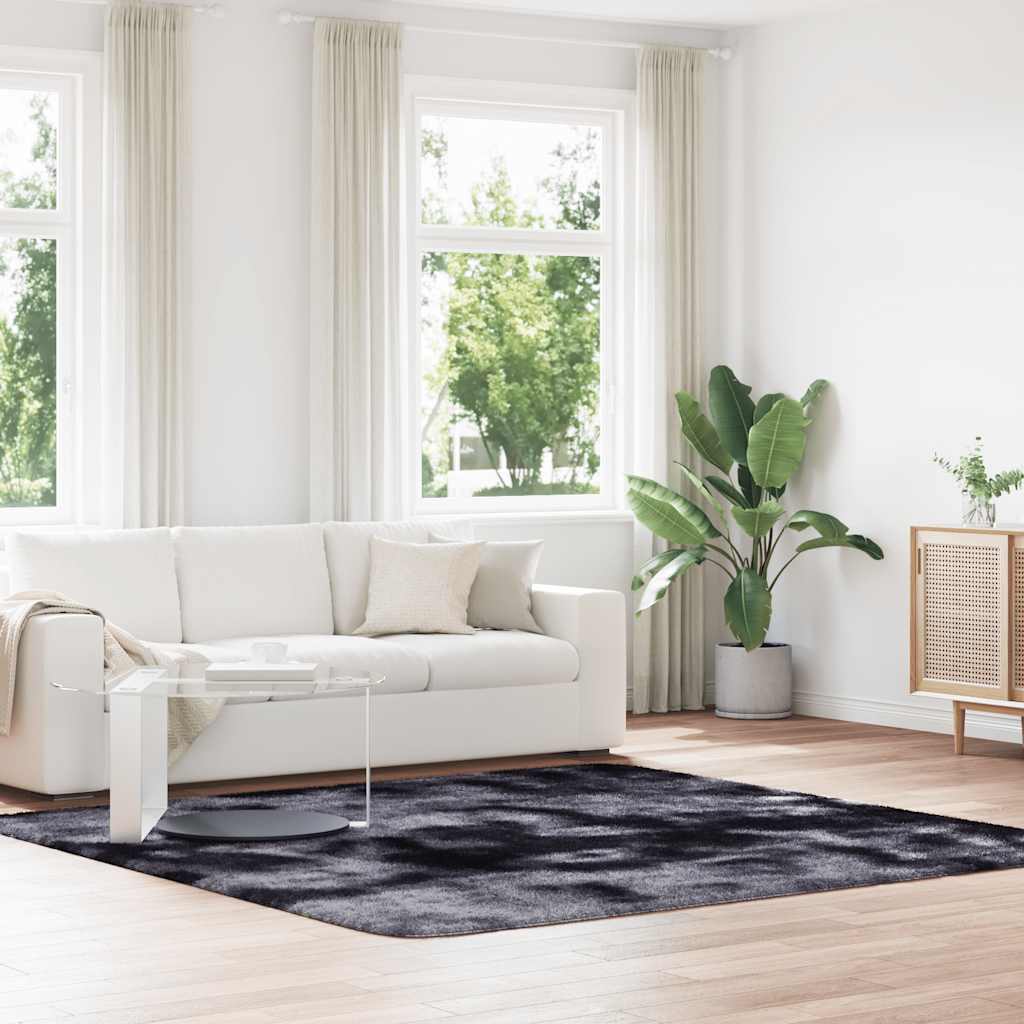 Vidaxx Hochflorteppich Navarra 240x240 cm Polyester dunkelgrau