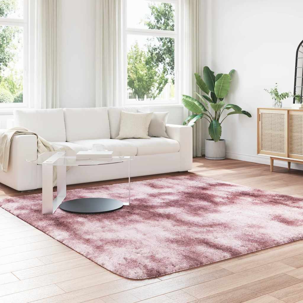 Vidaxx Hochflorteppich Navarra 240x240 cm Polyester Altrosa