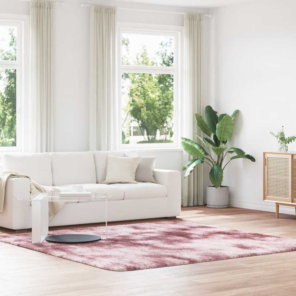 Vidaxx Hochflorteppich Navarra 240x240 cm Polyester Altrosa