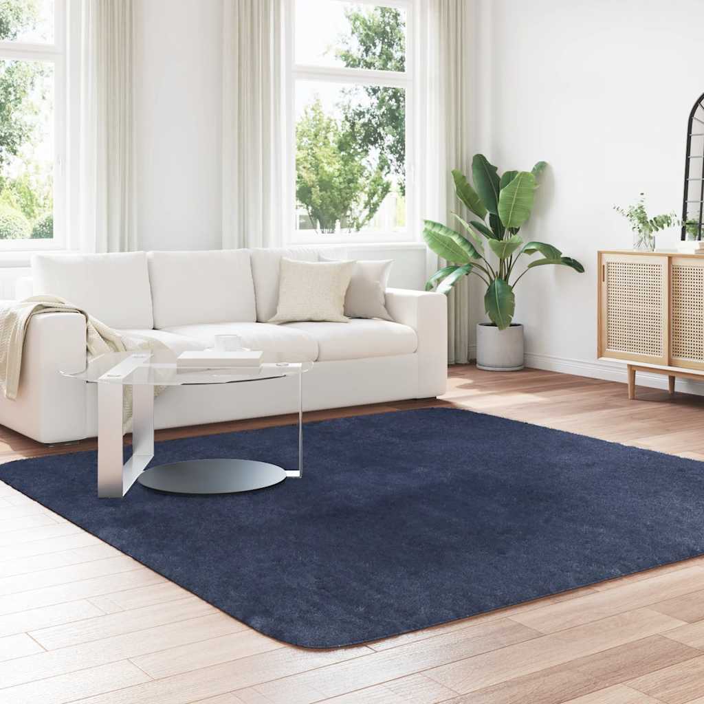 Vidaxx Hochflorteppich Navarra 240x240 cm Polyester Marineblau