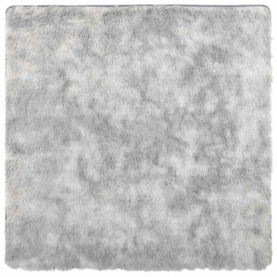 Vidaxx Hochflorteppich Navarra 240x240 cm Polyester Silbergrau