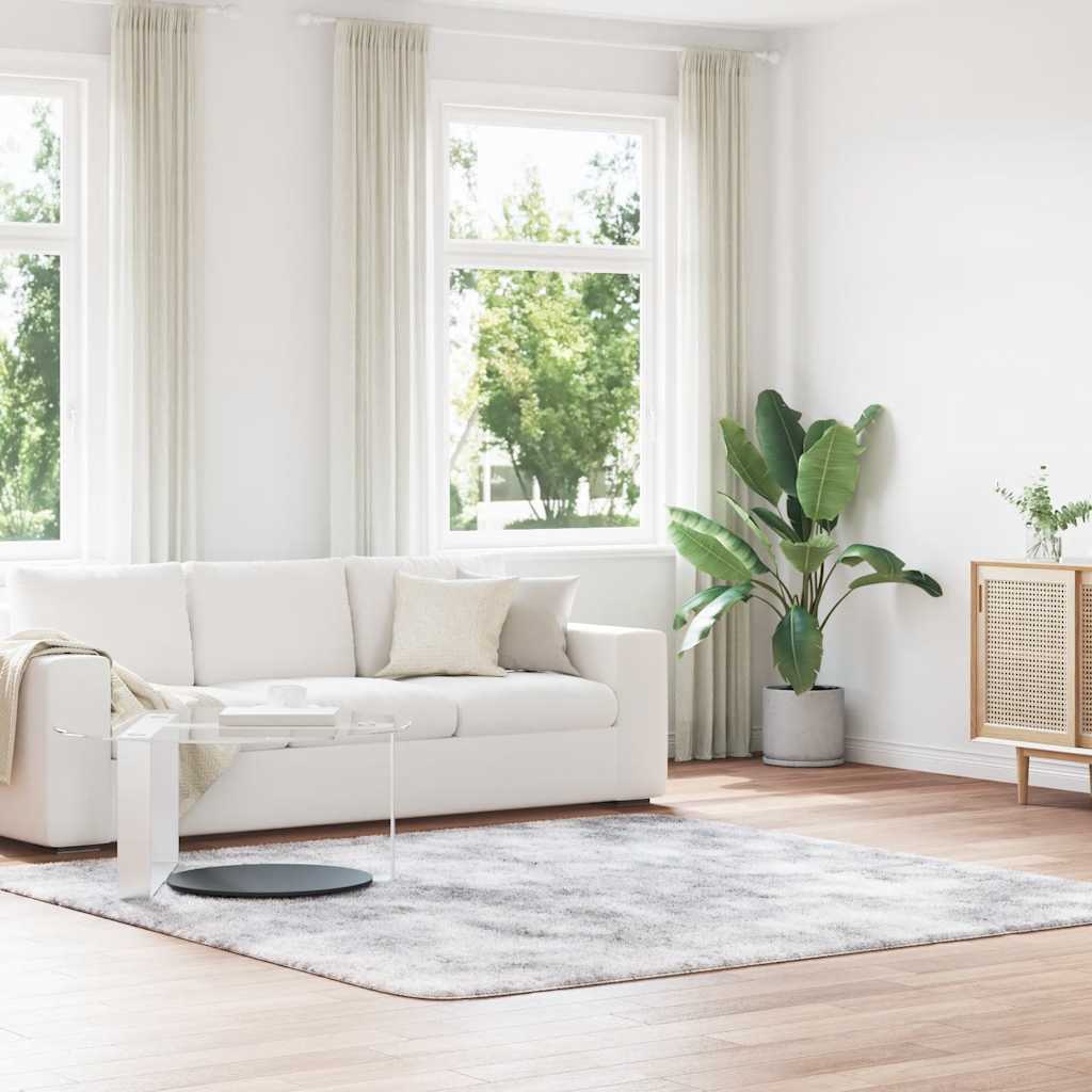 Vidaxx Hochflorteppich Navarra 240x240 cm Polyester Silbergrau