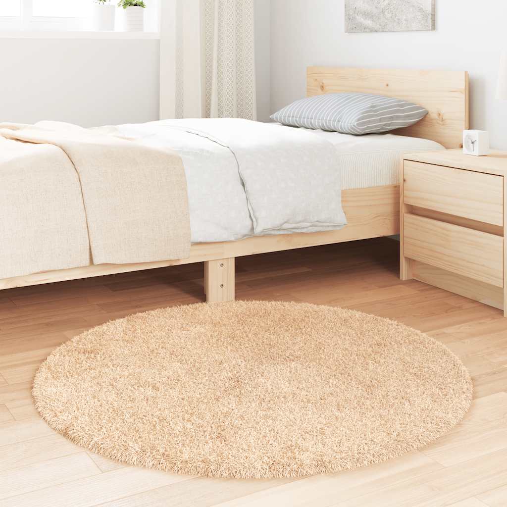 Vidaxx Hochflorteppich Navarra 100x100 cm Polyester Beige