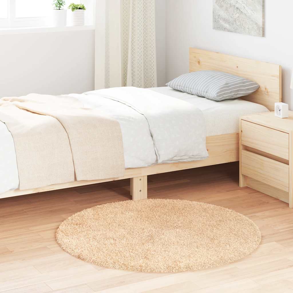 Vidaxx Hochflorteppich Navarra 100x100 cm Polyester Beige
