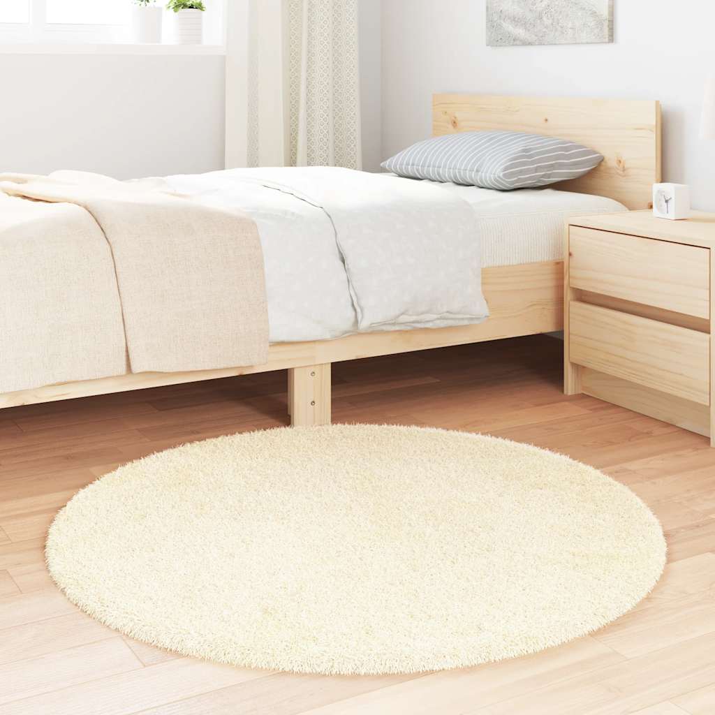 Vidaxx Hochflorteppich Navarra 100x100 cm Polyester cremefarben