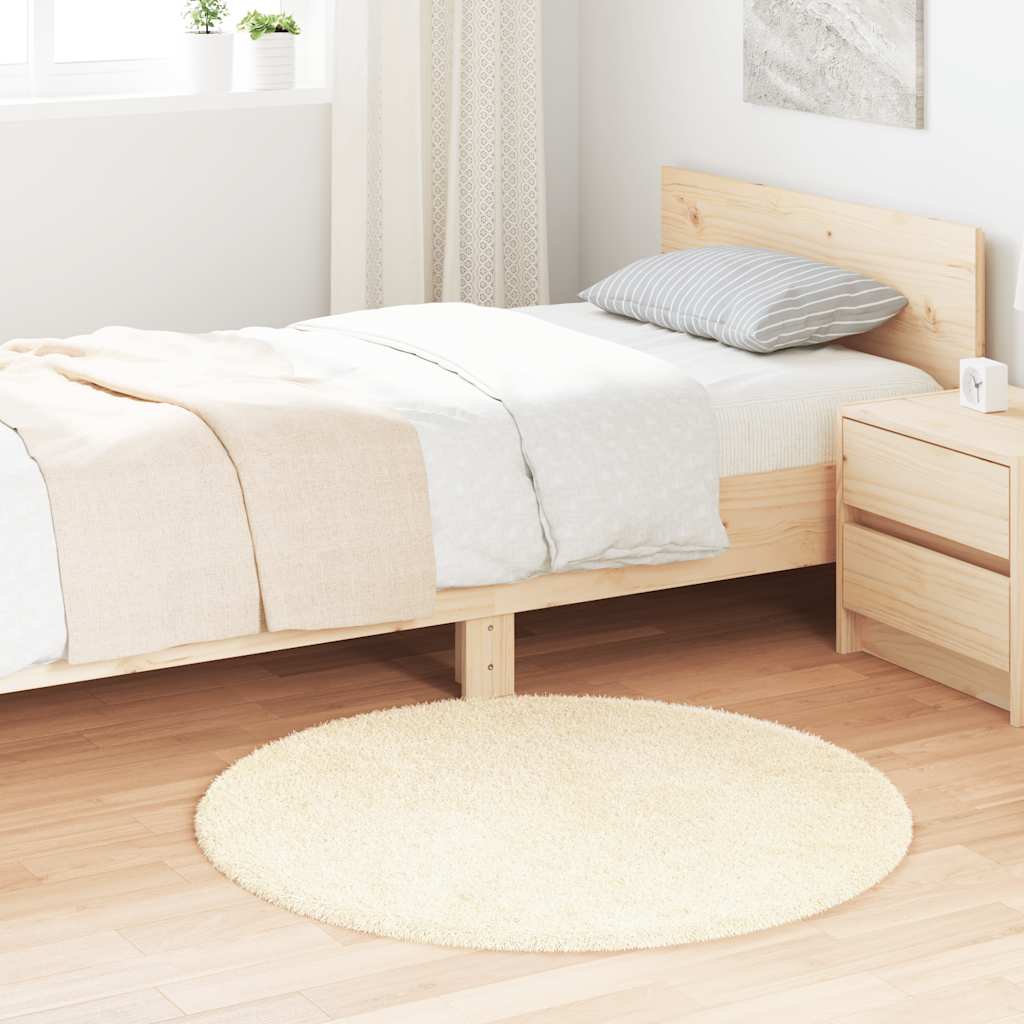 Vidaxx Hochflorteppich Navarra 100x100 cm Polyester cremefarben