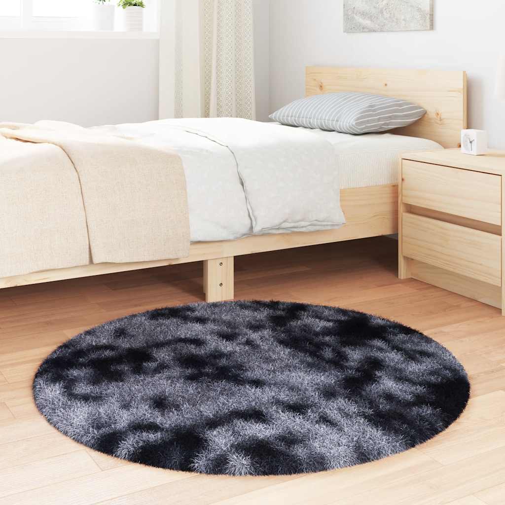 Vidaxx Hochflorteppich Navarra 100x100 cm Polyester dunkelgrau