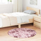 Vidaxl hoogpolig vloerkleed navarra 100x100 cm polyester stoffig rosa